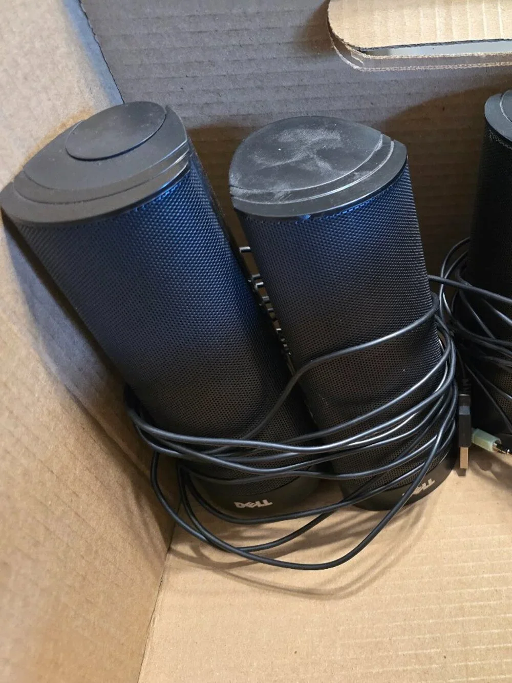 Dell USB or AV Plug Desktop Computer Speakers Lot Of 4 Twin Pair Multimedia PC A